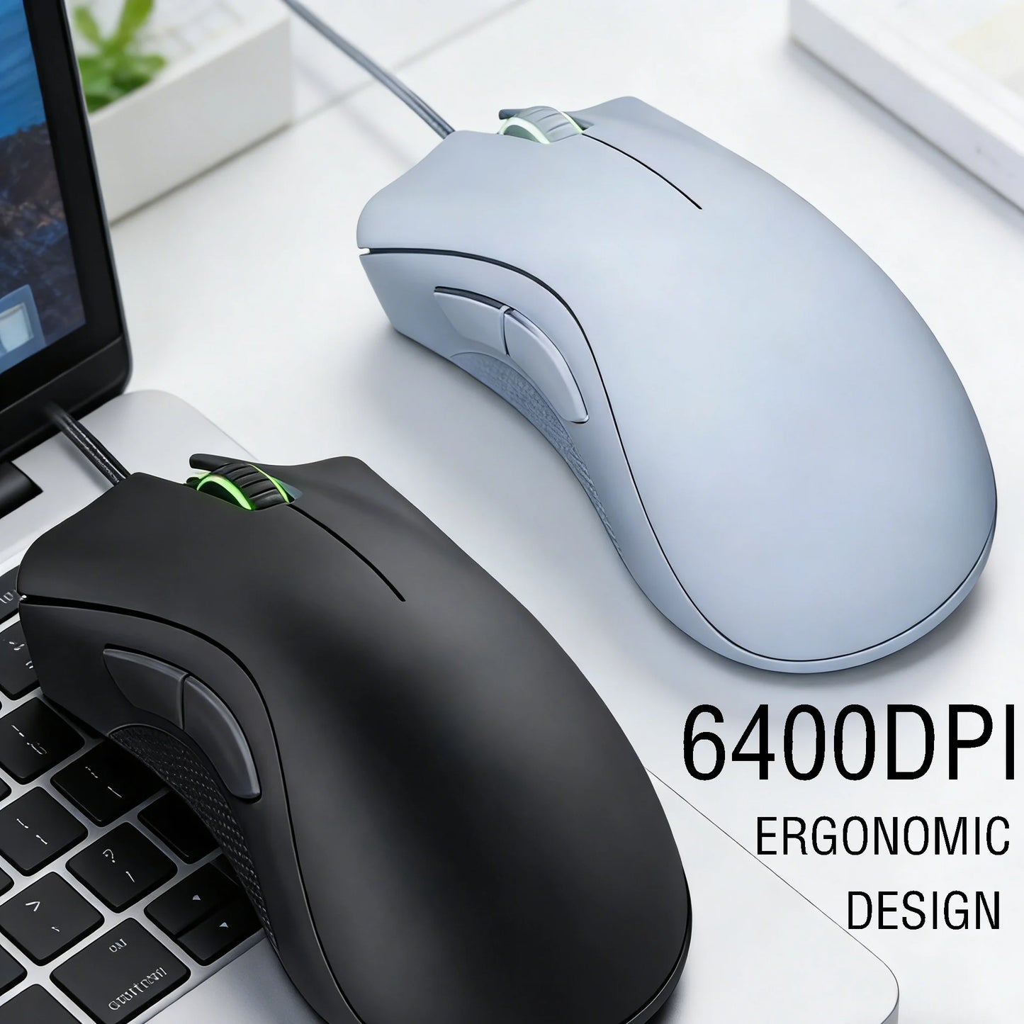 6400 DPI Wired Gaming Mouse New Model  Ultra-sensitive Tracking High Precision  Dual-purpose for LOL E-sports  Office