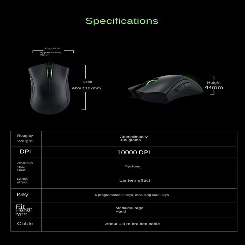 6400 DPI Wired Gaming Mouse New Model  Ultra-sensitive Tracking High Precision  Dual-purpose for LOL E-sports  Office